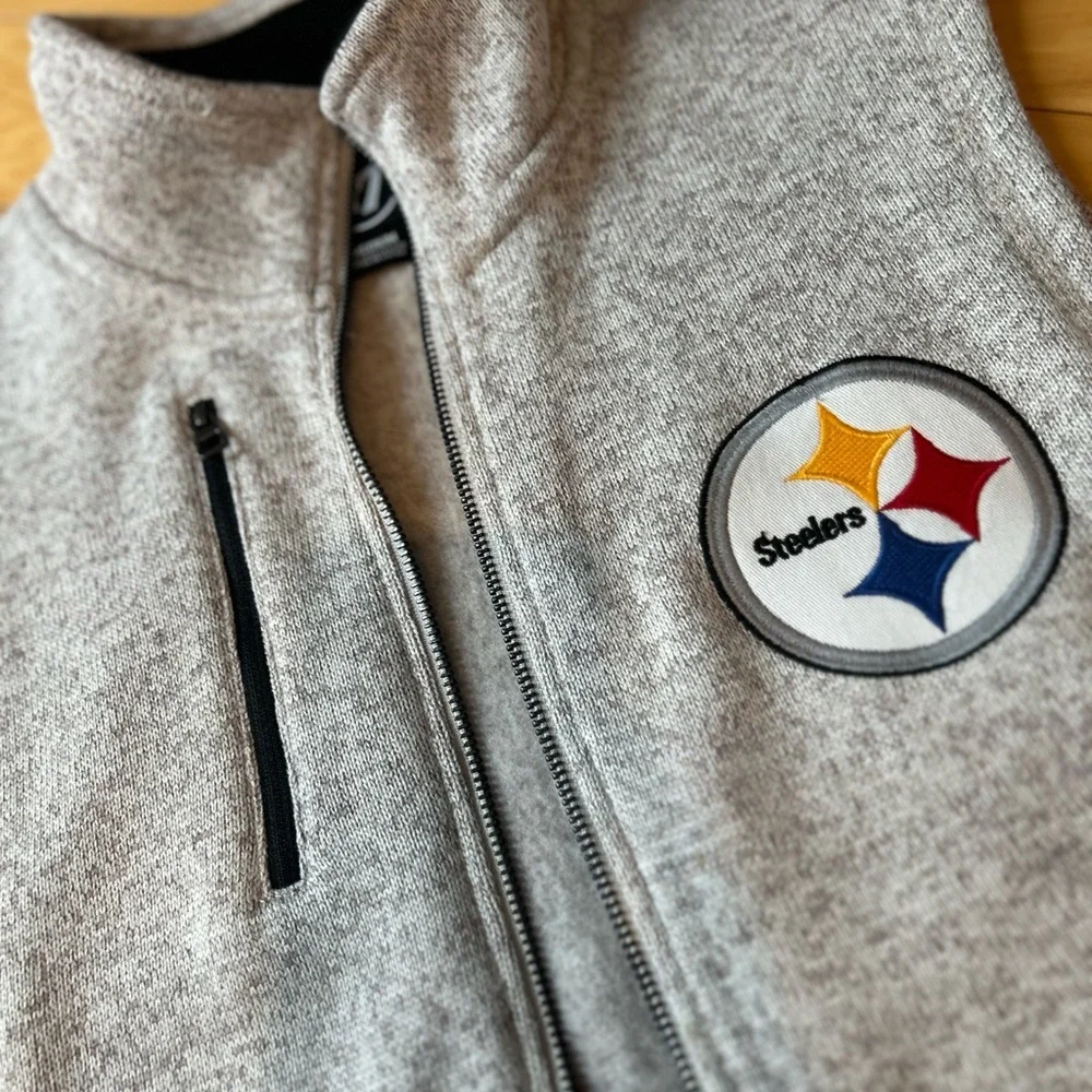 NWOT Pittsburgh Steelers Fleece-Lined Vest - Picture 6 of 11